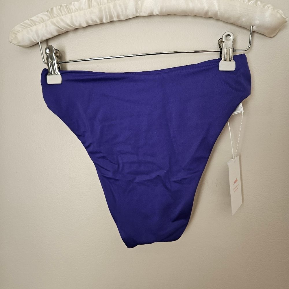 Andie Swim Bottoms Bikini The 90s High Waisted Lapis Purple Beach Vacation Solid - Picture 6 of 12